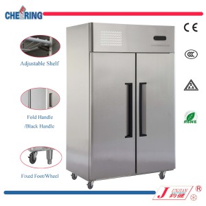 Two Door Commercial Kitchen Chiller Freezer Refrigerator Manufacturer (CE)